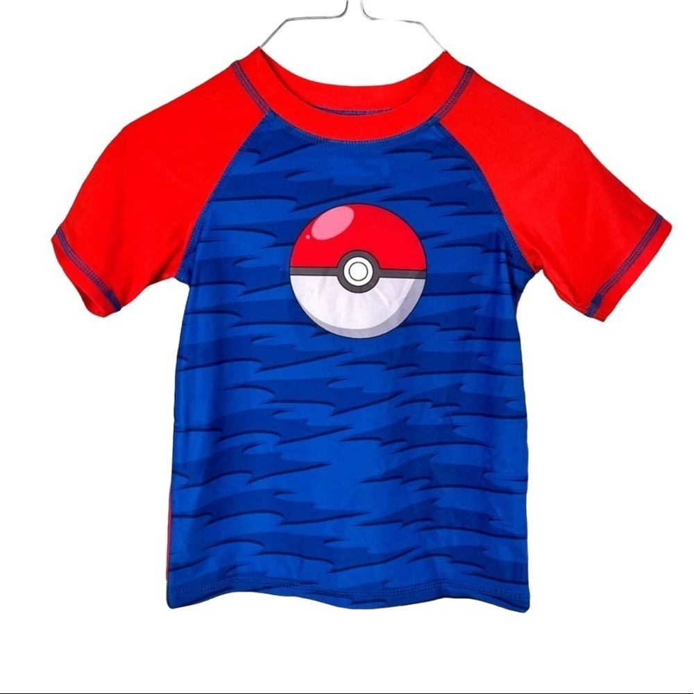 Pokémon Swim Shirt/Rashguard Size X Small (4) Red/Blue